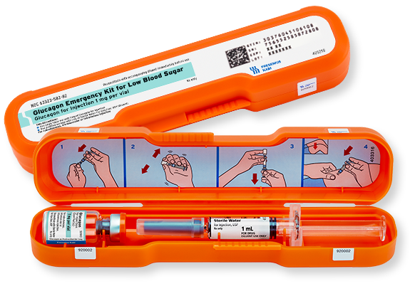 The Fresenius Kabi USA Glucagon Emergency Kit is ready when you need it.